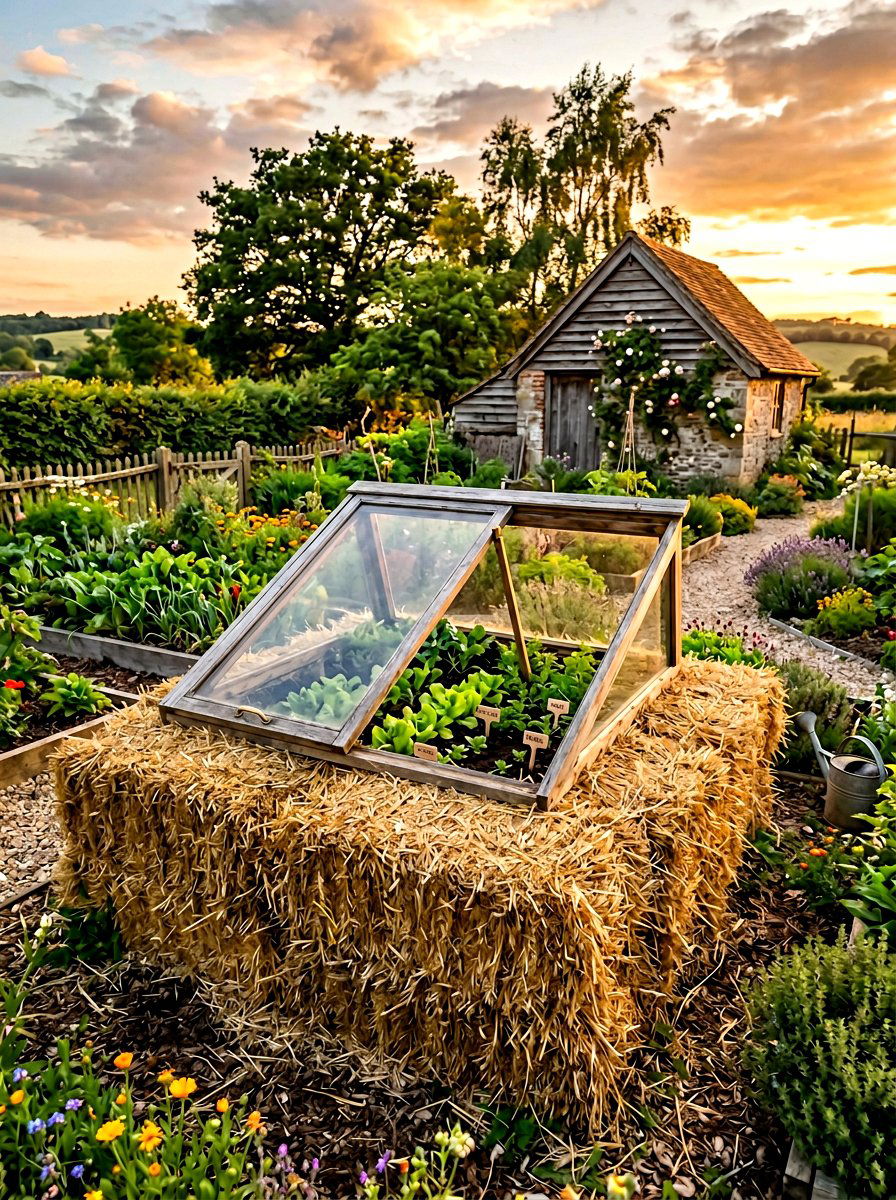 Straw Bale Cold Frame - 25 Spring Cold Frame Decor Ideas
