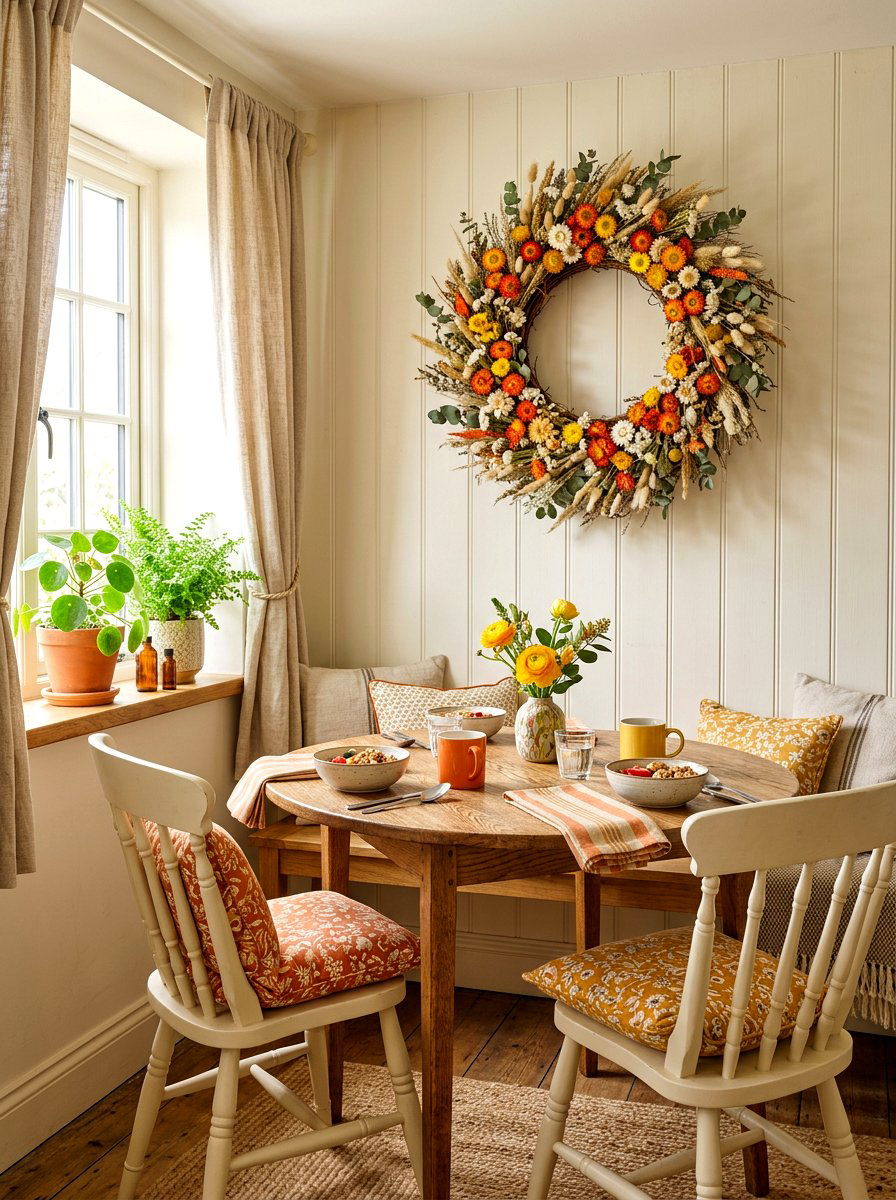 Strawflower Dried Wreath - 25 Spring Dried Floral Wreath Ideas