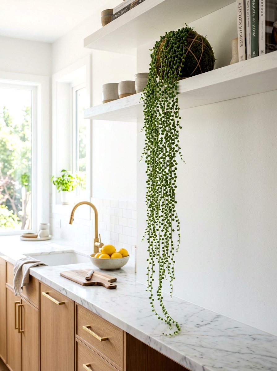 String Of Pearls Kokedama - 25 Spring Moss Ball Plant Ideas