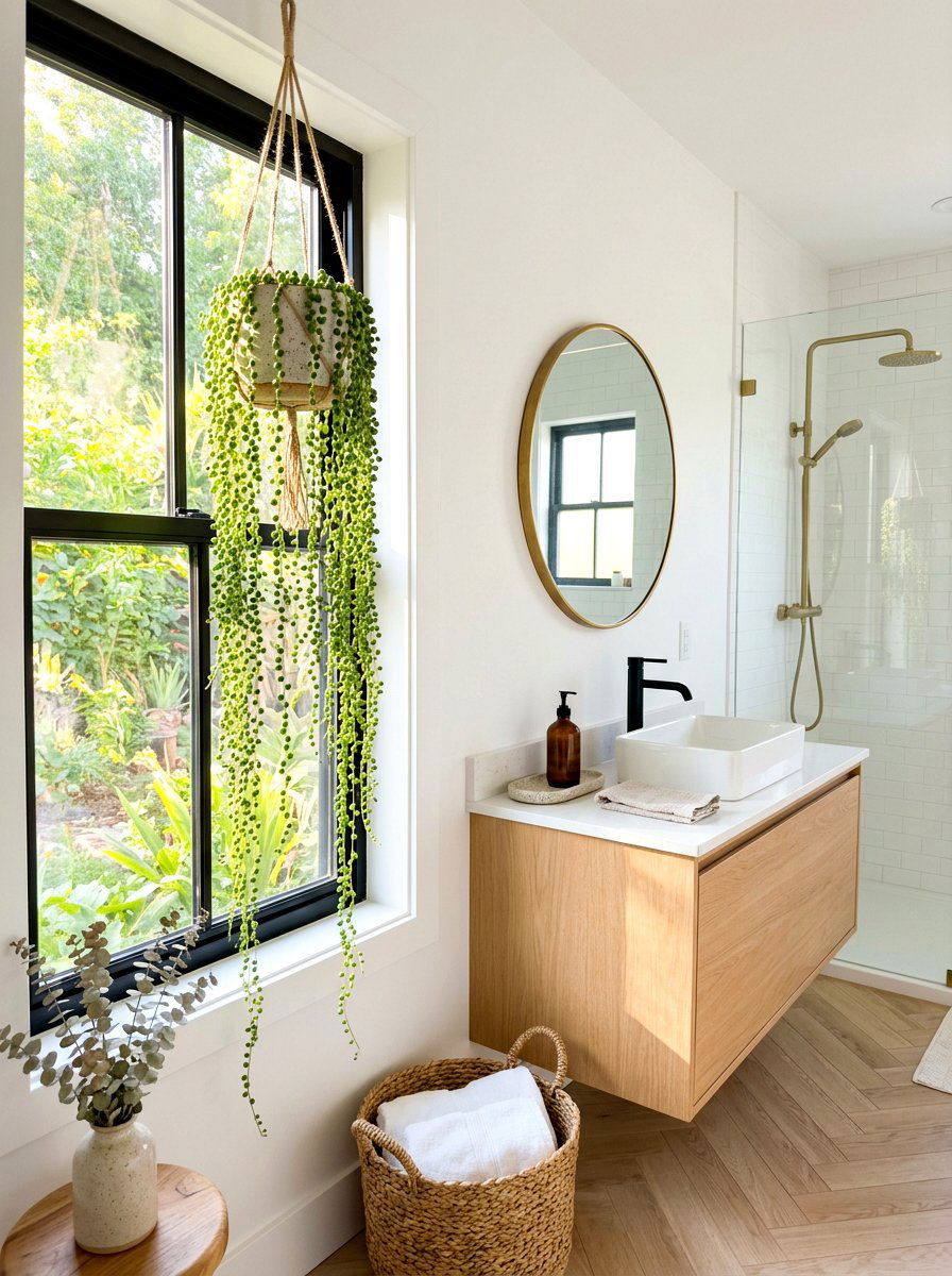 String Of Pearls - 25 Spring Bathroom Plant Ideas