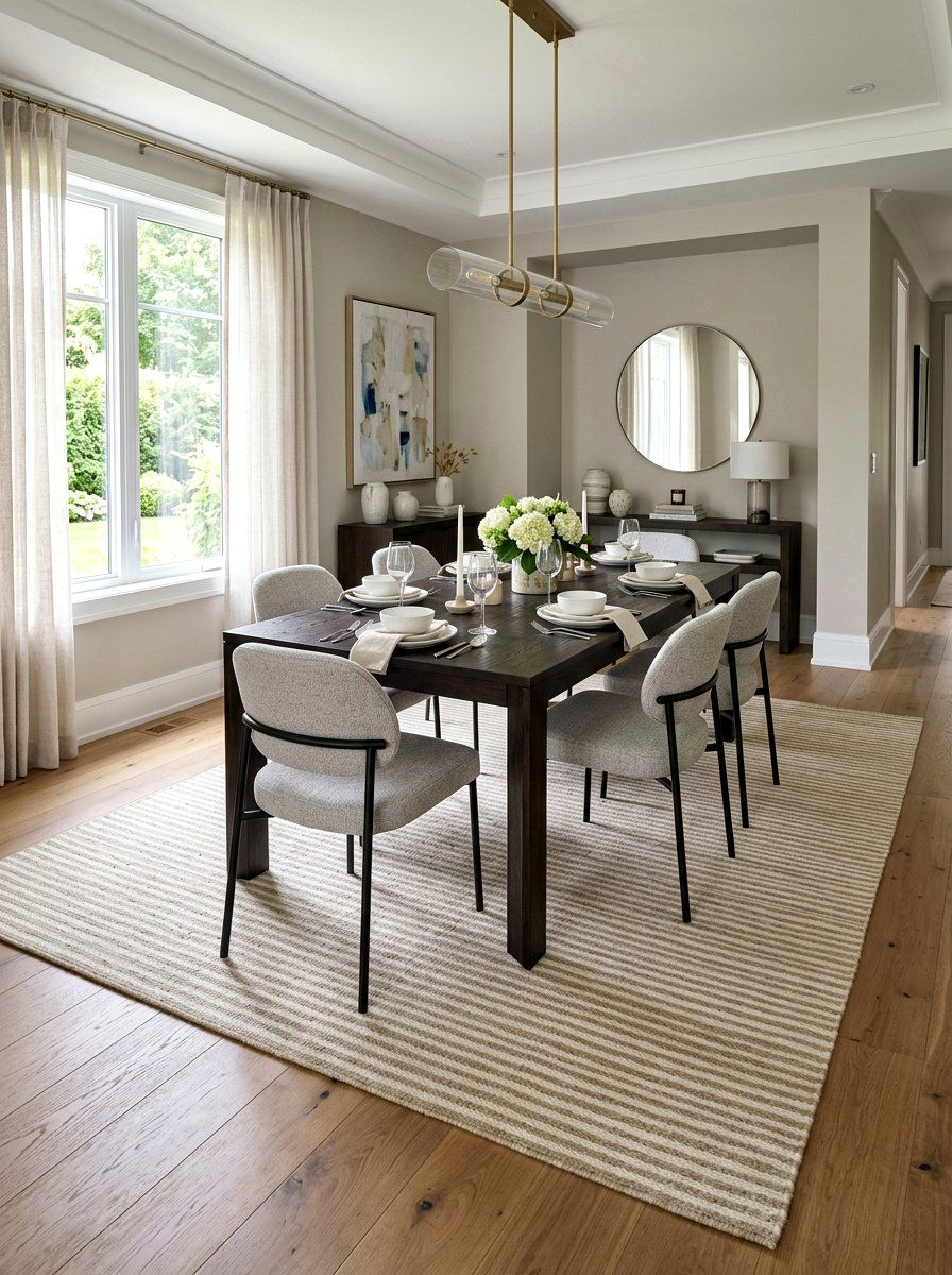 Striped Area Rug Dining Room - 25 Spring Striped Decor Ideas