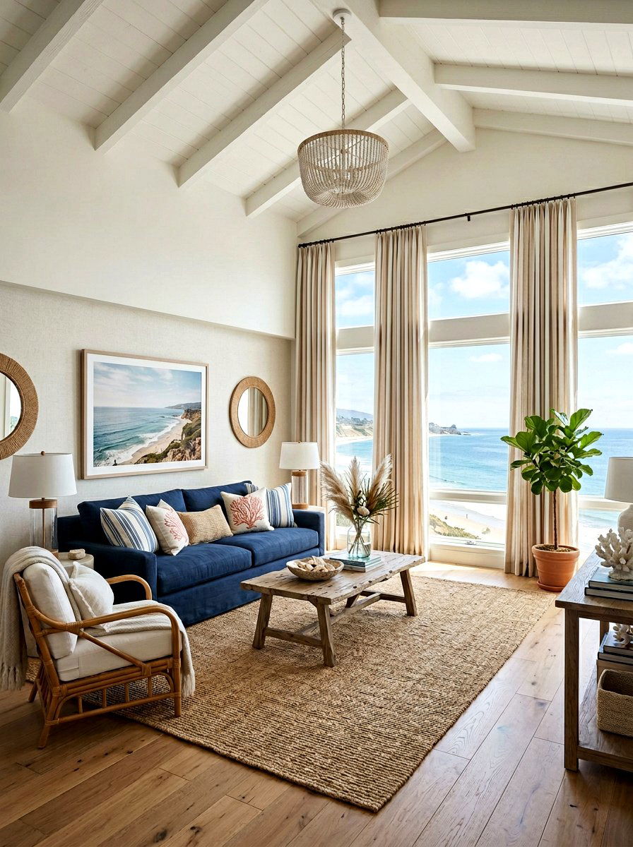 Striped Linen Drapes - 25 Spring Curtain Ideas