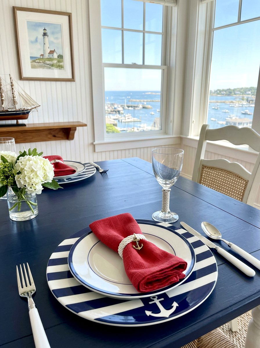 Striped Pattern Charger - 25 Spring Charger Plate Ideas