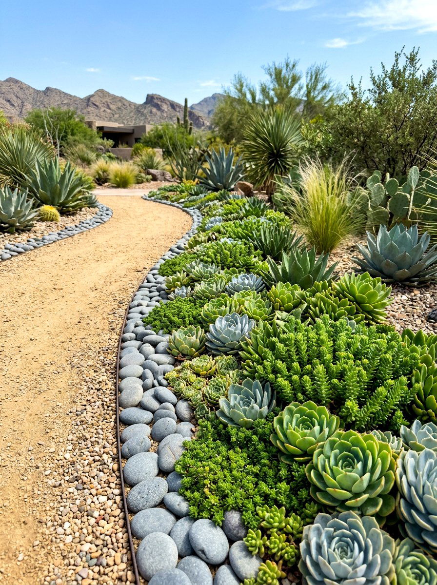 Succulent And Stone - 25 Spring Wedding Aisle Decor Ideas