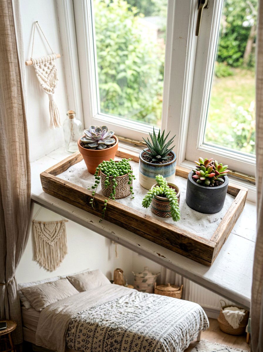 Succulent Bedroom Tray Display - 25 Spring Bedroom Tray Styling Ideas