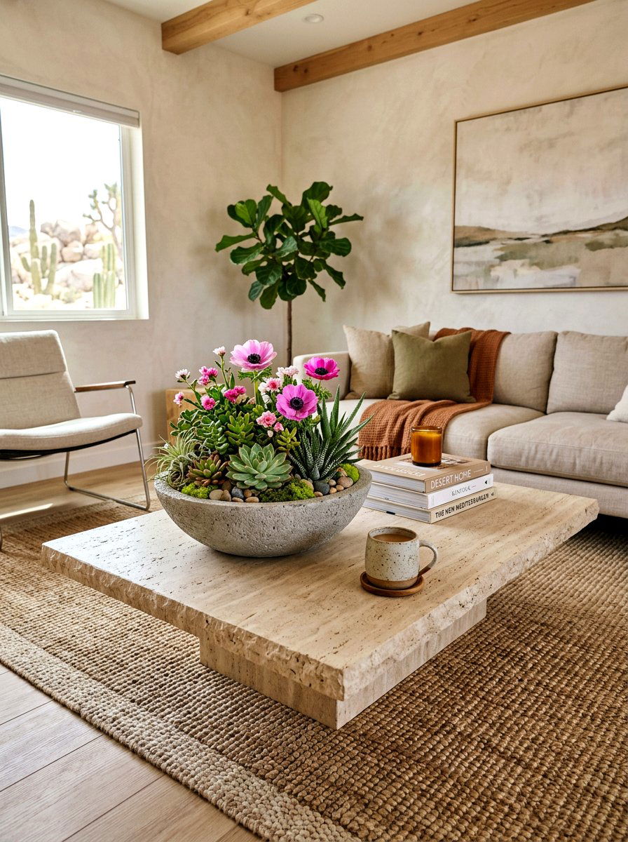 Succulent Bloom Mix - 25 Spring DIY Flower Arrangement Ideas