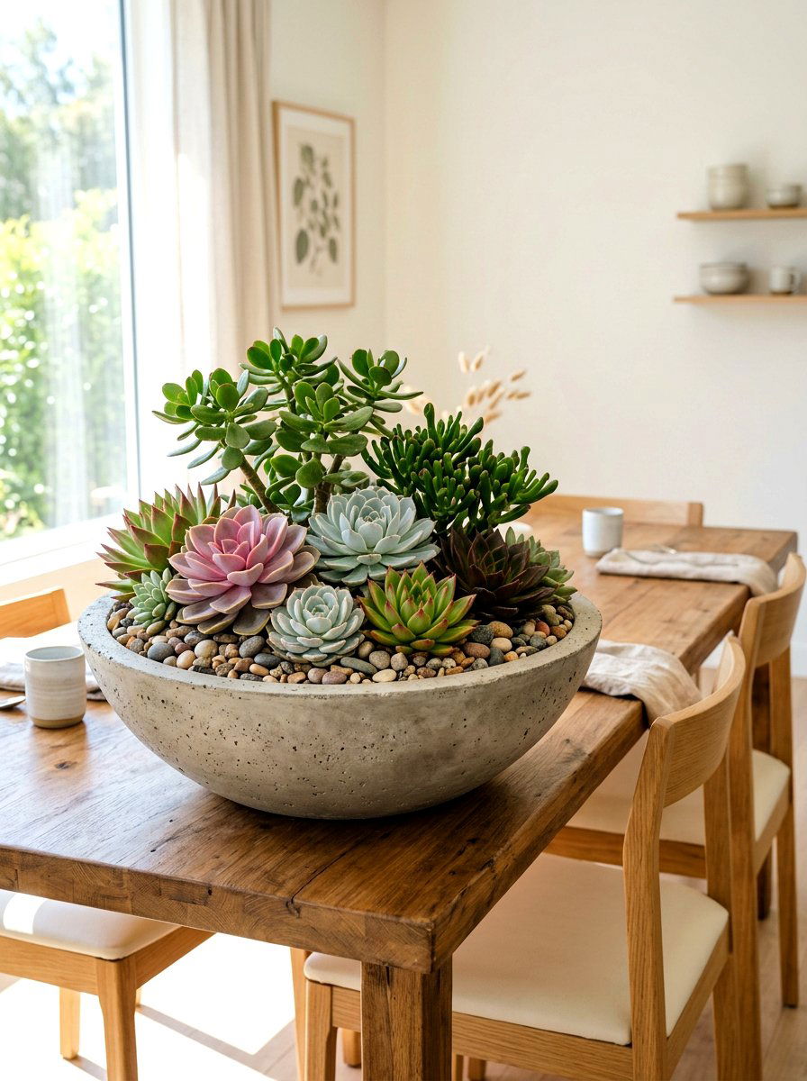 Succulent Bowl - 25 Spring Indoor Garden Ideas