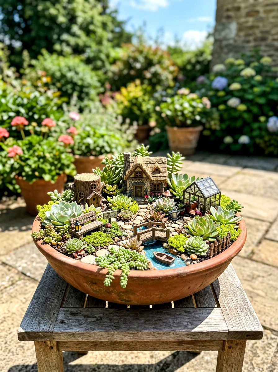 Succulent Fairy Garden - 25 Spring Succulent Planter Ideas