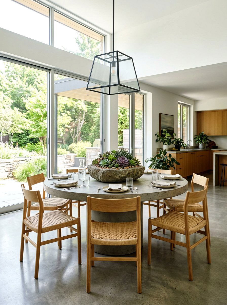 Succulent Garden Display - 25 Spring Round Table Decor Ideas