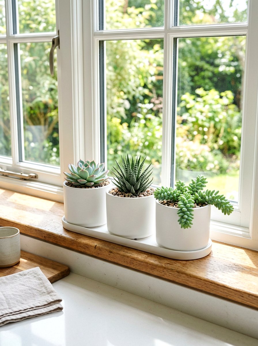 Succulent Pot Trio - 25 Spring Succulent Decor Ideas