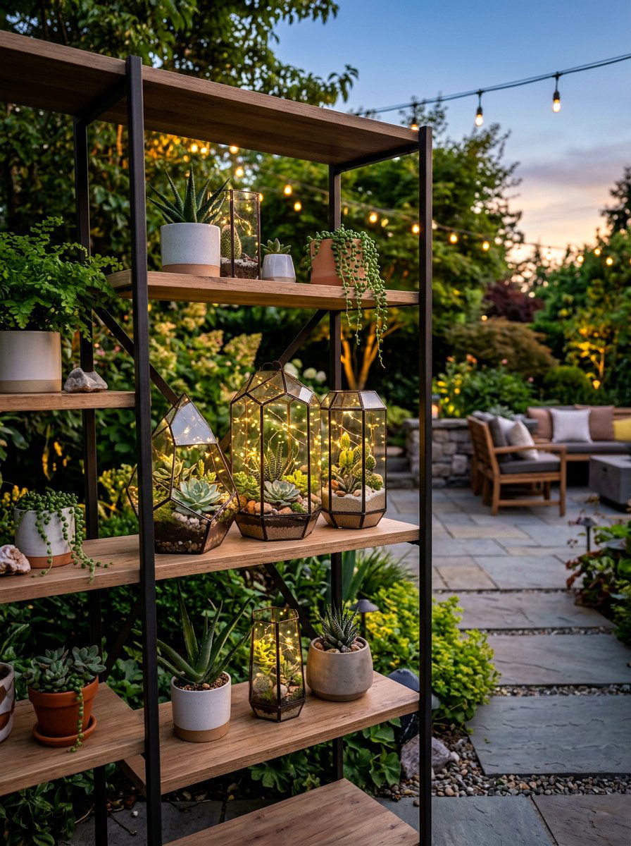 Succulent Terrarium Lanterns - 25 Spring Outdoor Lantern Ideas