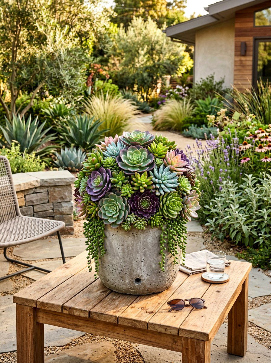 Succulent Topiary - 25 Spring DIY Topiary Ideas