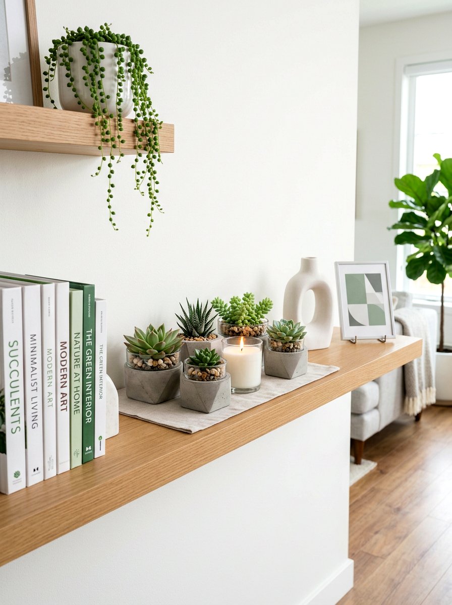 Succulent Votive Display - 25 Spring Votive Candle Ideas