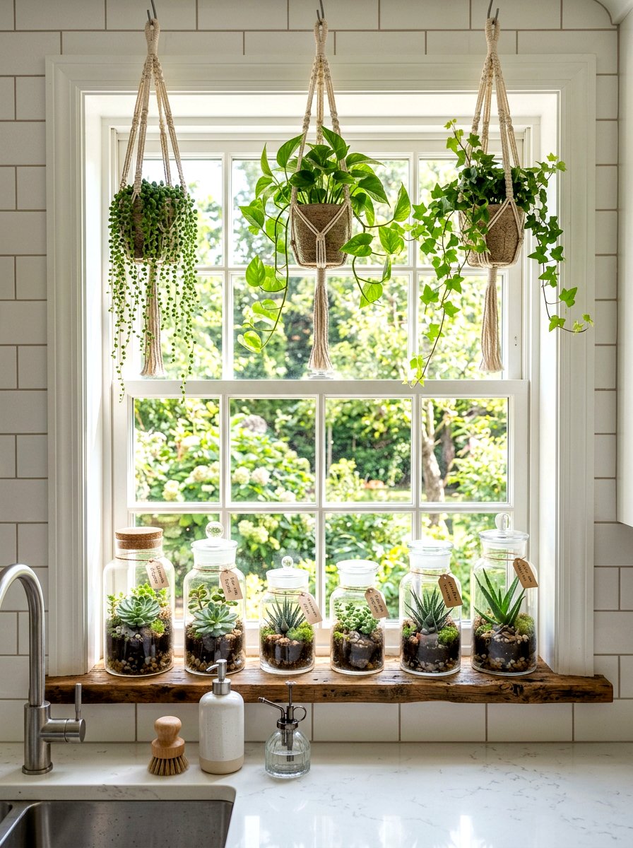 Succulent apothecary jar - 25 Spring Apothecary Jar Decor Ideas