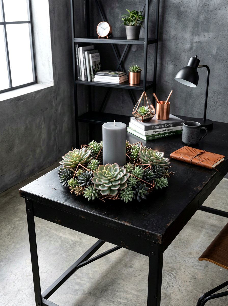 Succulent candle ring - 25 Spring Candle Ring Ideas