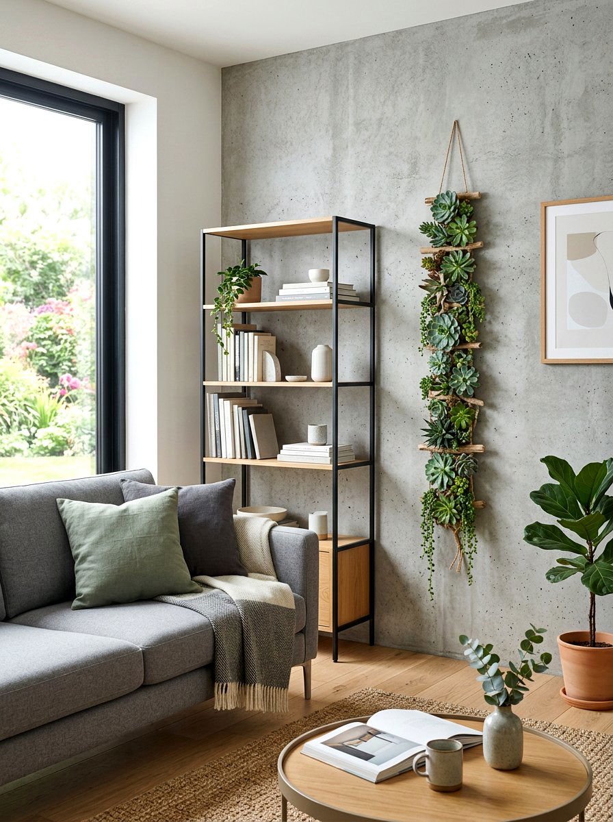 Succulent garland for wall - 25 Spring Flower Garland Ideas