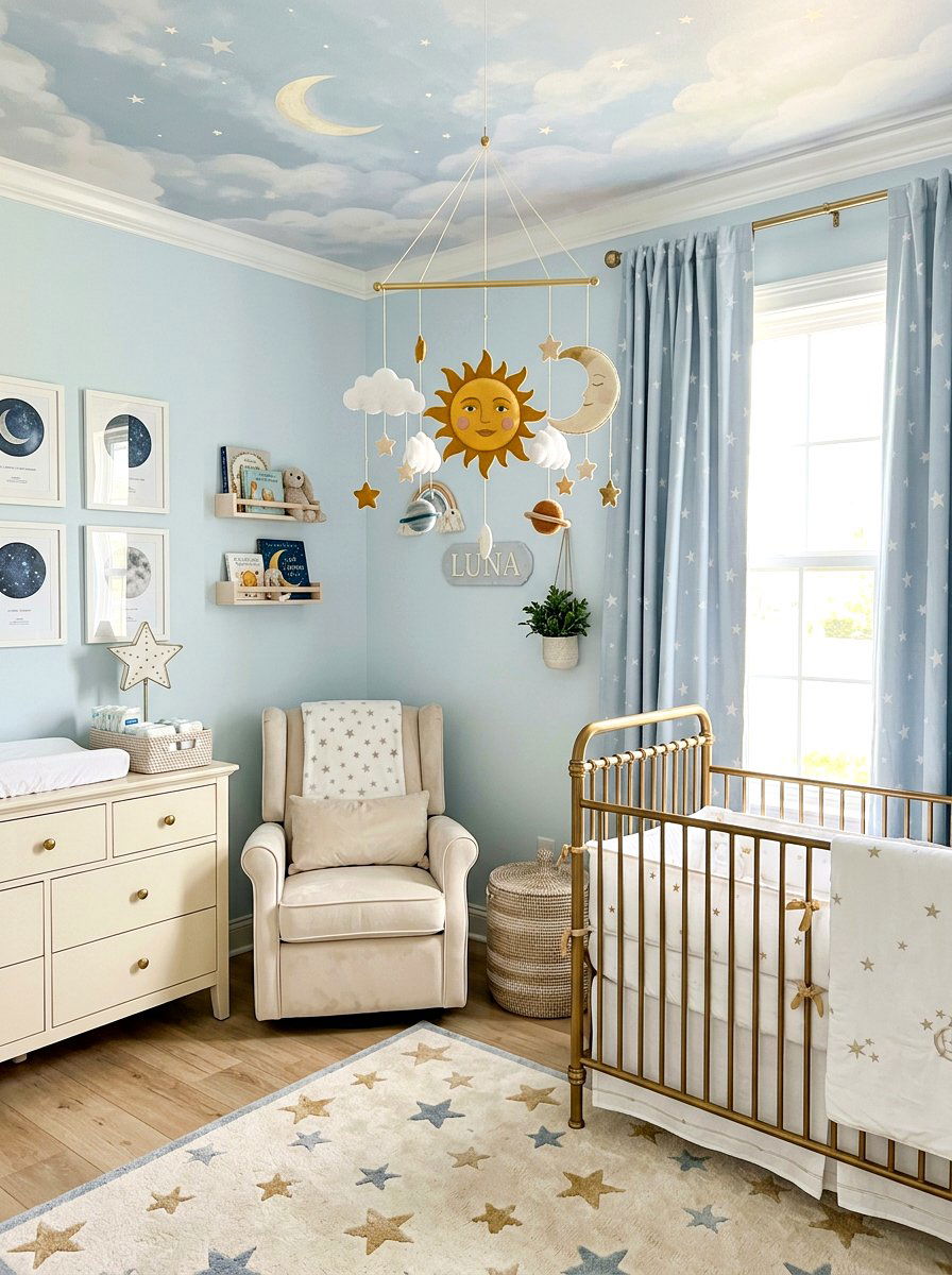 Sun And Moon Mobile - 25 Spring Mobile Ideas for Nursery