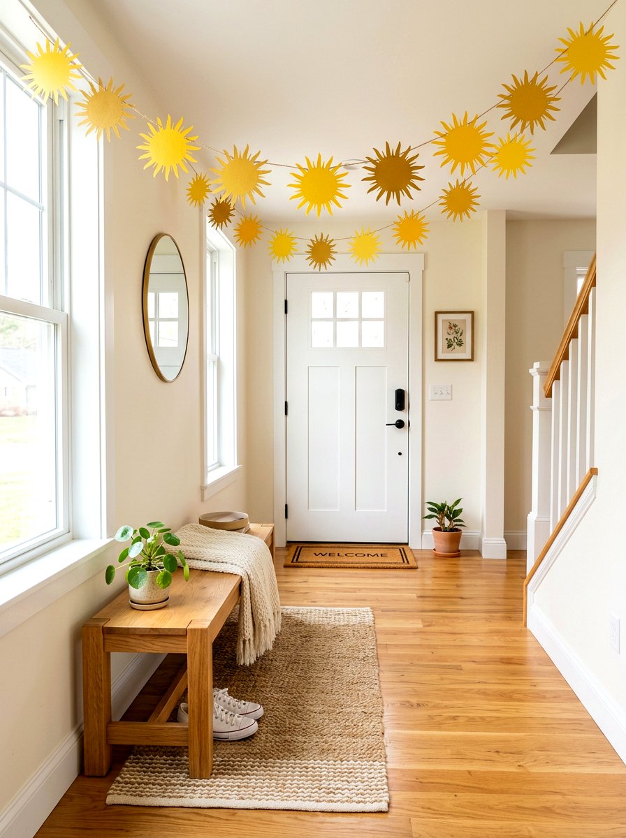 Sun Paper Cutout - 25 Spring Paper Garland Ideas