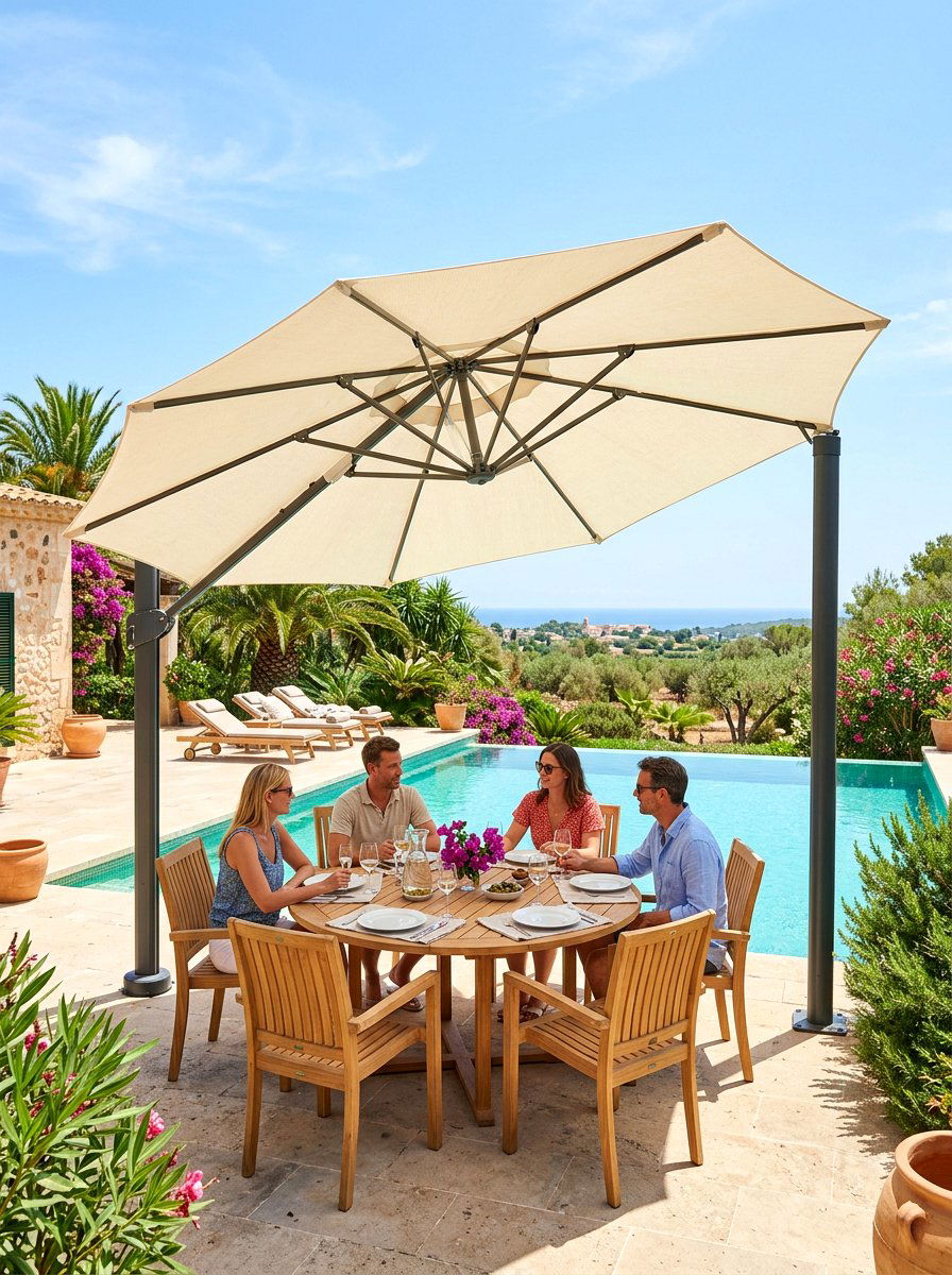 Sun Umbrella - 25 Spring Patio Decor Ideas