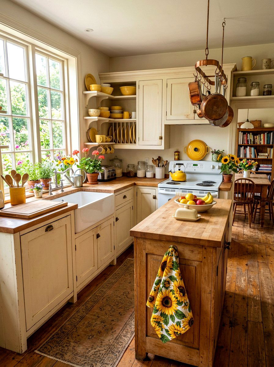 Sunflower Print - 25 Spring Dish Towel Ideas