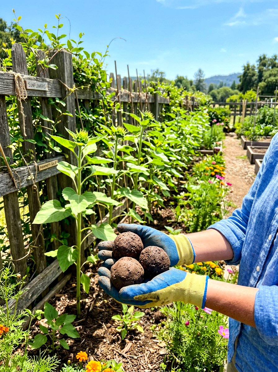 Sunflower Seed Bomb - 25 Spring Seed Bomb Ideas