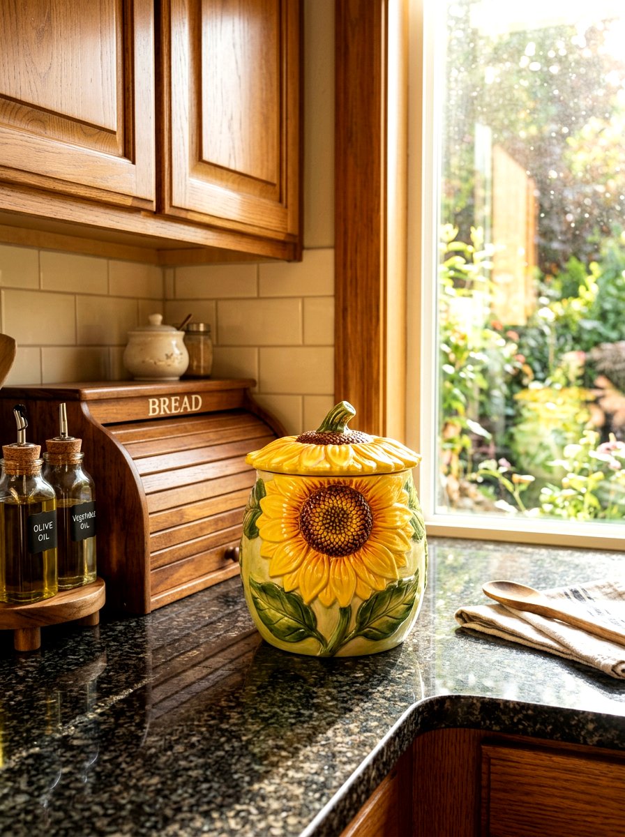 Sunflowers Cookie Jar - 25 Spring Cookie Jar Ideas