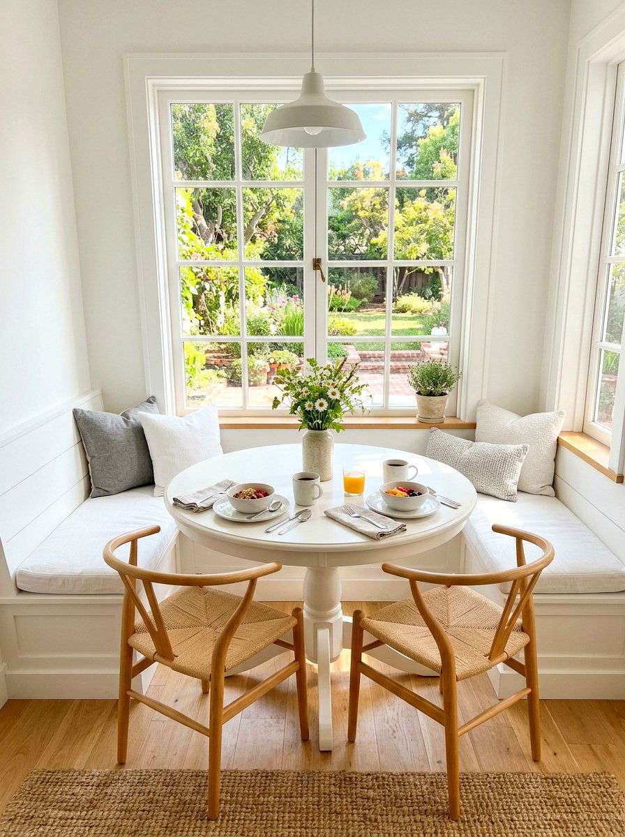 Sunny Window Breakfast Nook - 25 Spring Breakfast Nook Decor Ideas