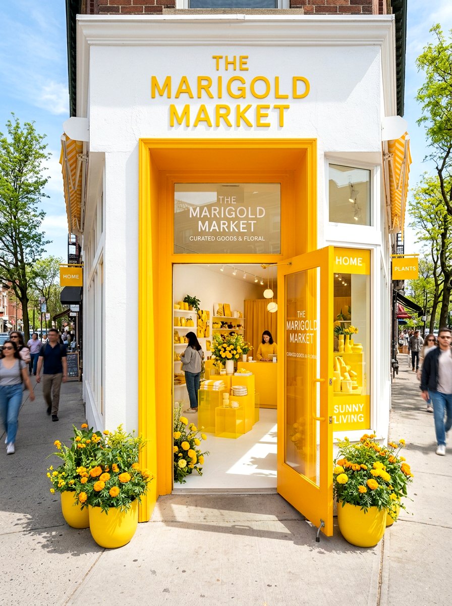 Sunny yellow storefront theme - 25 Spring Visual Merchandising Ideas