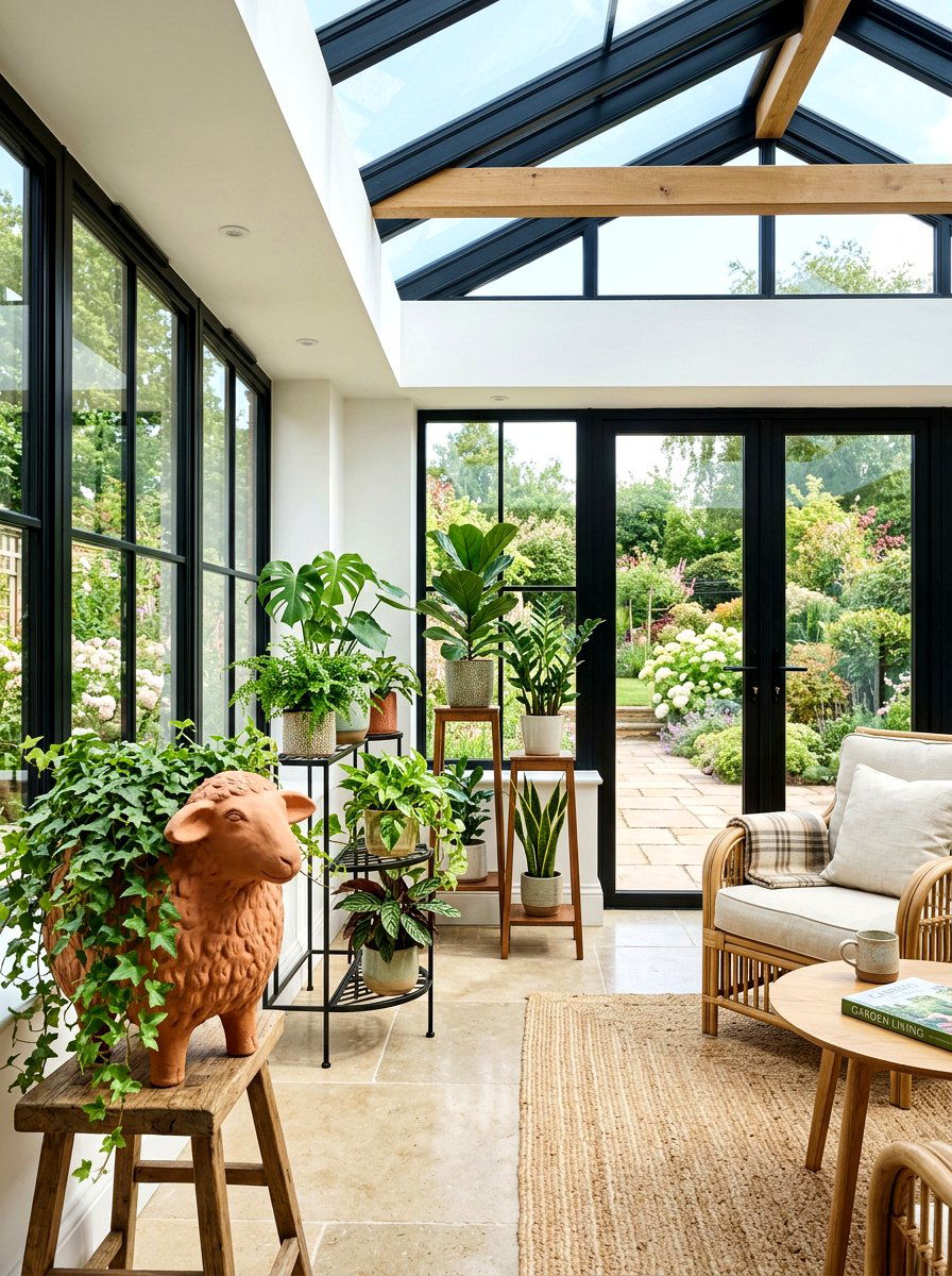 Sunroom Greenery Arrangement - 25 Spring Lamb Decor Ideas