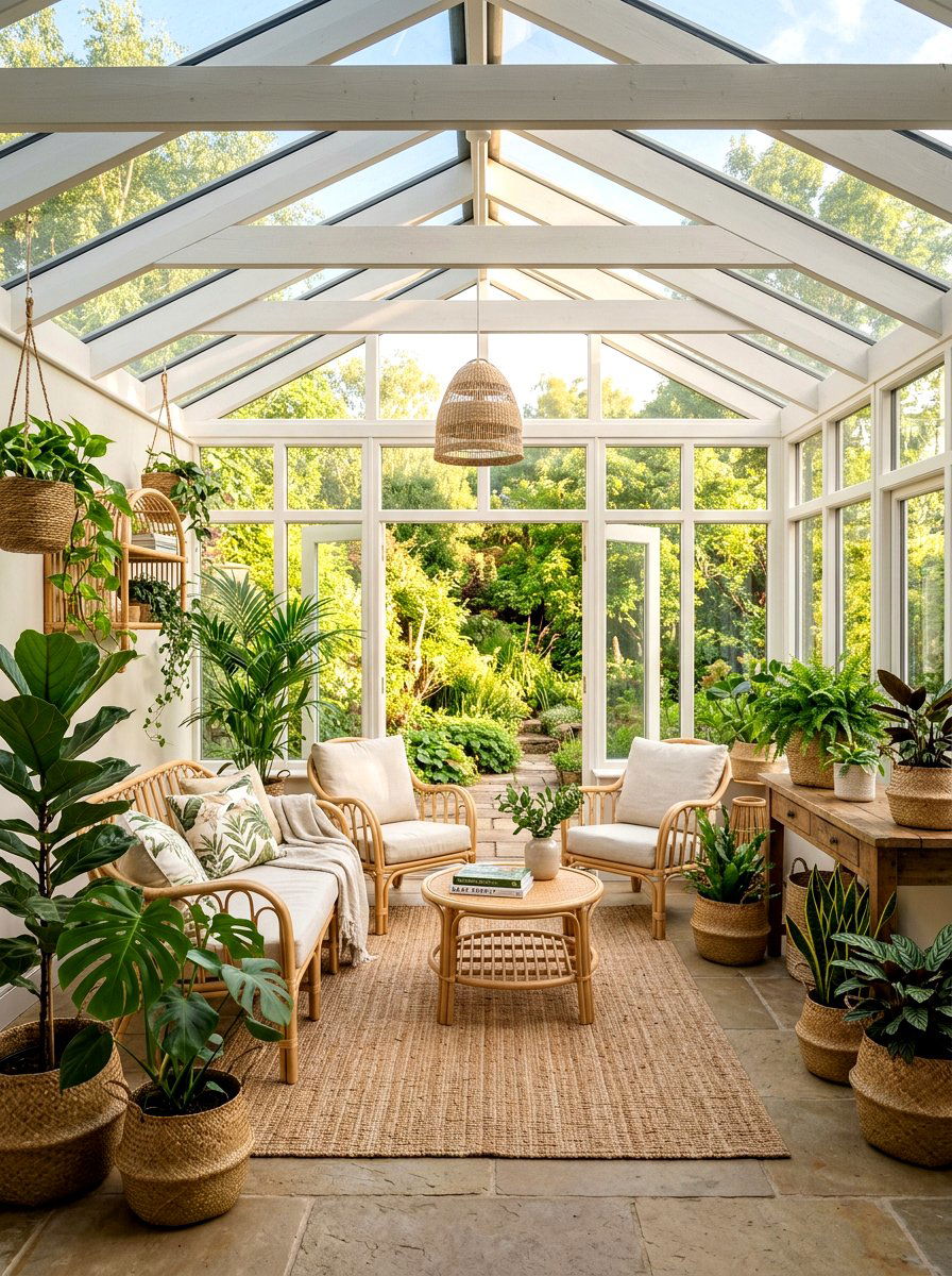Sunroom Seagrass Decor Styling - 25 Spring Seagrass Basket Decor Ideas
