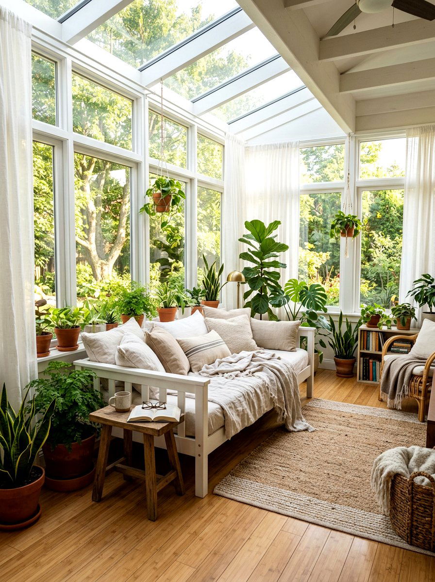 Sunroom reading space - 25 Spring Reading Nook Decor Ideas
