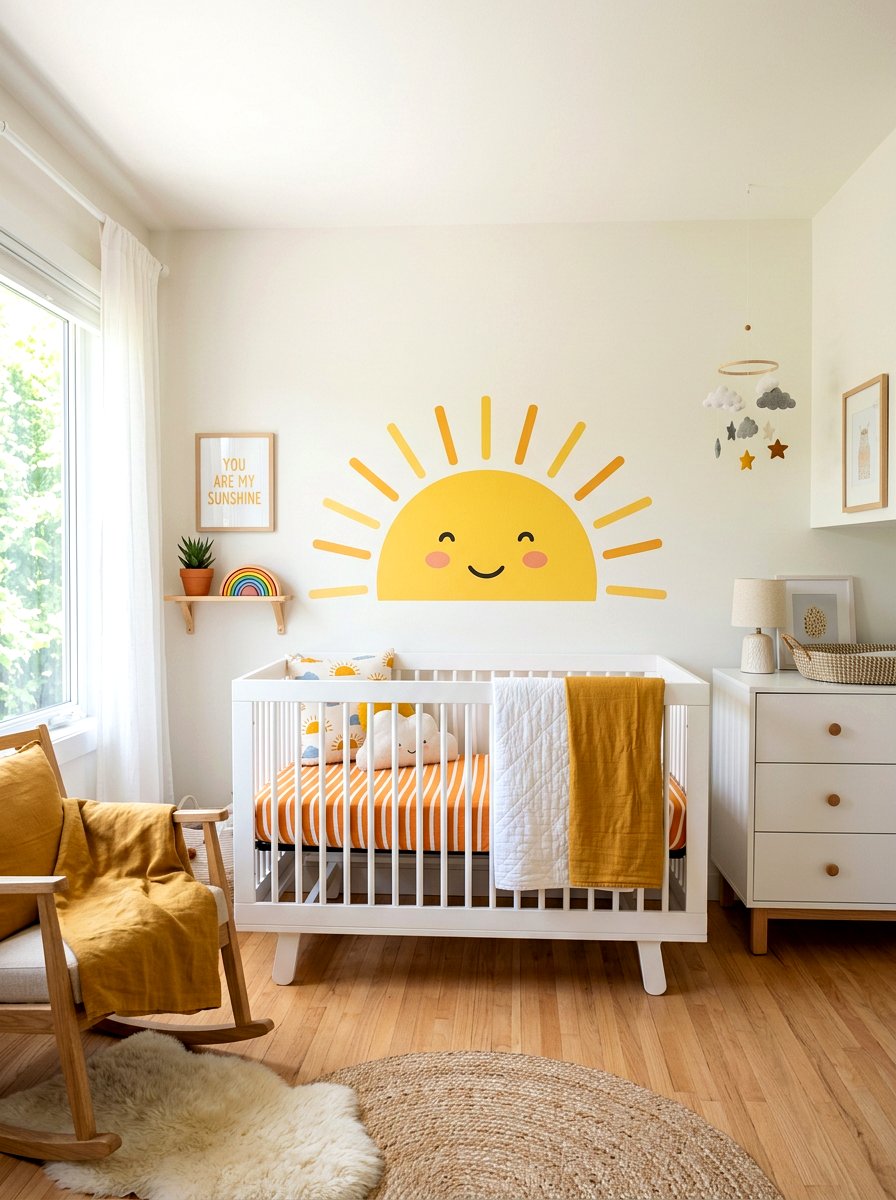 Sunshine Nursery Wall Decal - 25 Spring Baby Room Decor Ideas