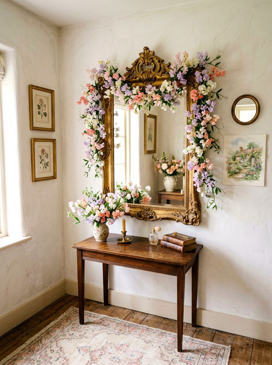 Sweet Pea Floral Garland - 25 Spring Wedding Garland Ideas