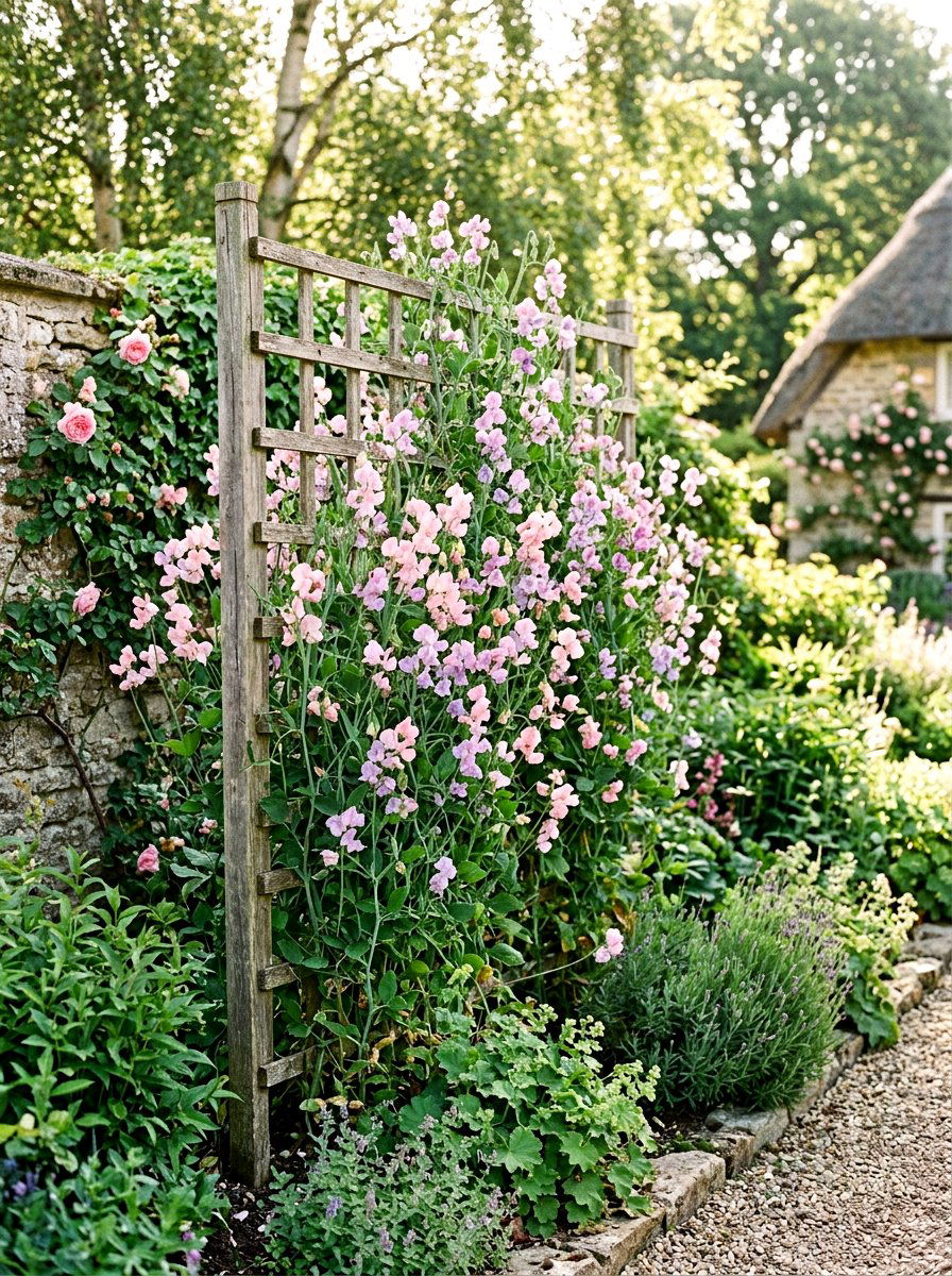 Sweet Pea Trellis - 25 Spring Annual Flower Ideas