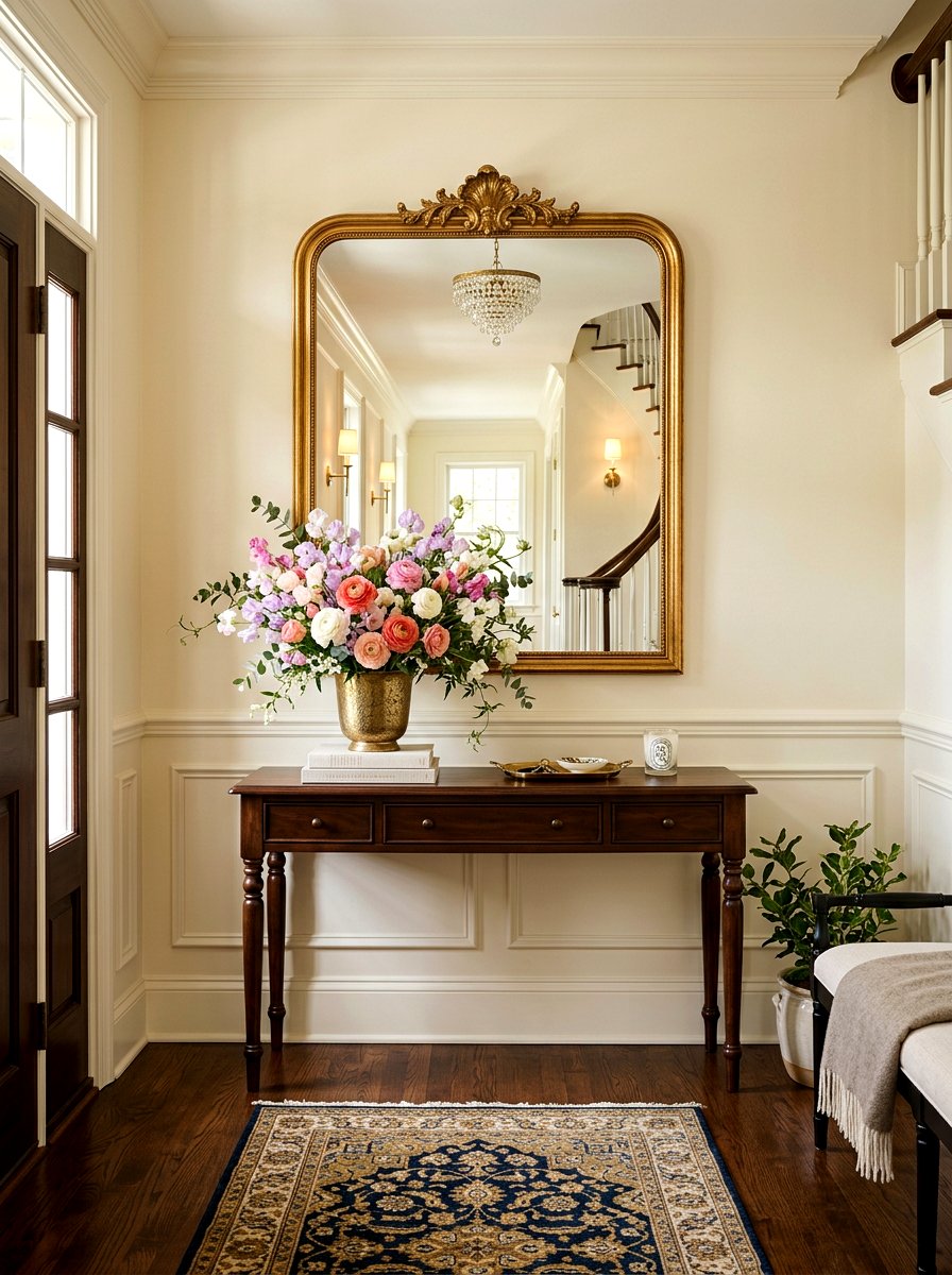 Sweet pea and ranunculus floral arrangement - 25 Spring Sweet Pea Arrangement Ideas