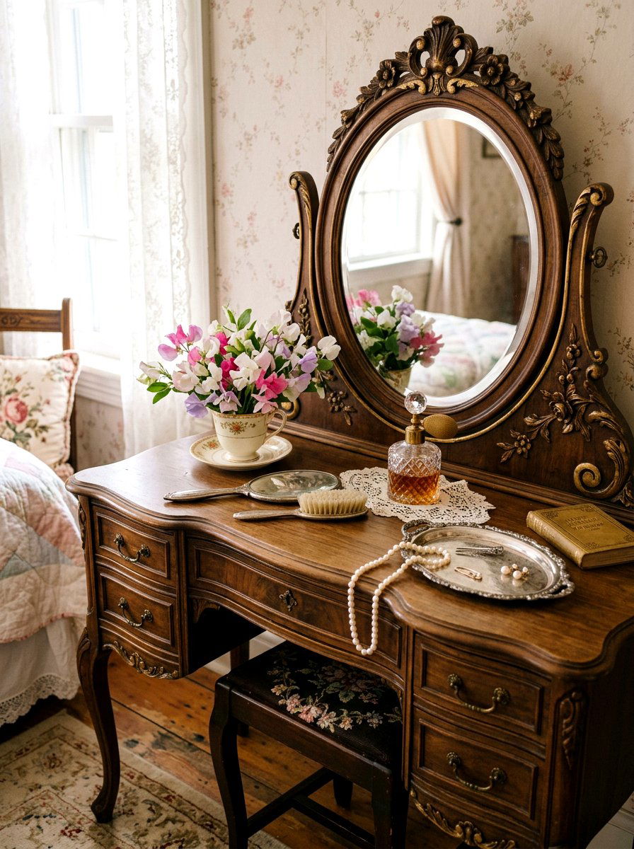 Sweet pea flowers in antique teacup - 25 Spring Sweet Pea Arrangement Ideas