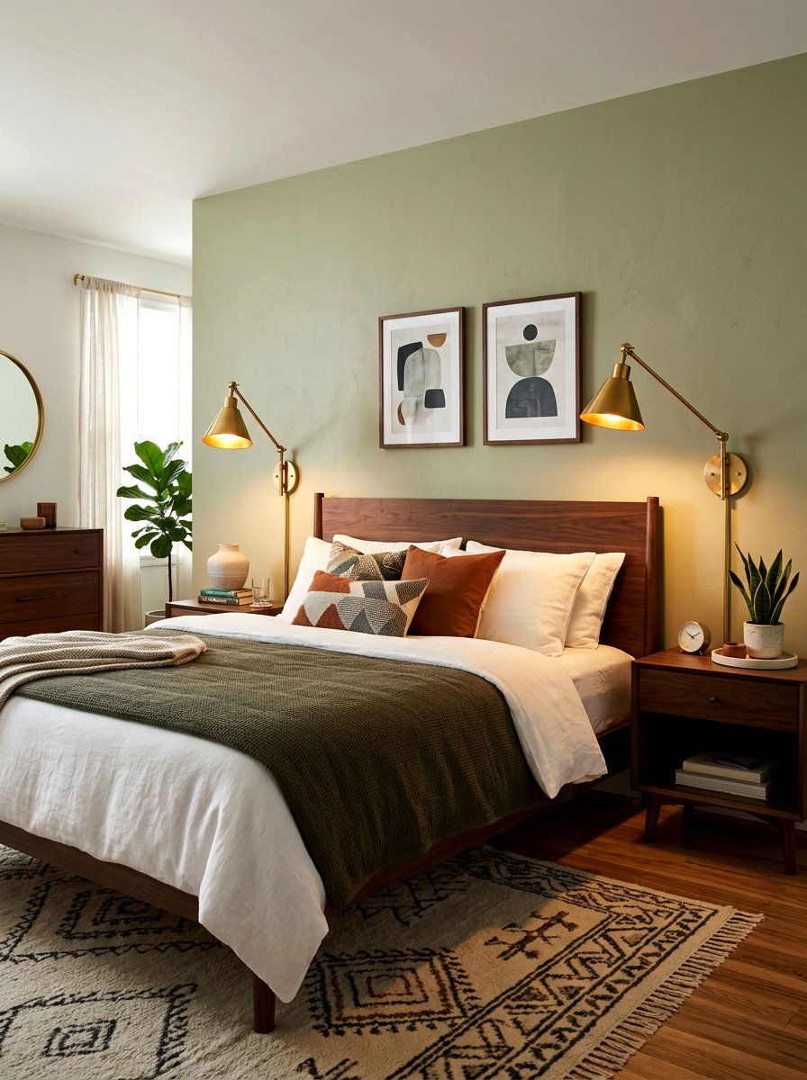 Swing arm sconces - 25 Spring Bedroom Wall Decor Ideas