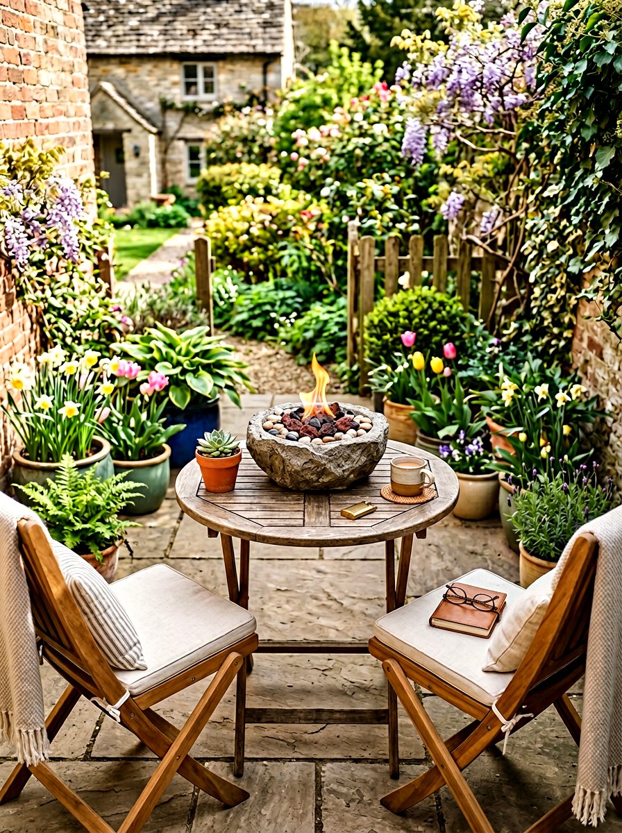 Tabletop Fire Bowl For Small Patio - 25 Spring Fire Pit Area Decor Ideas