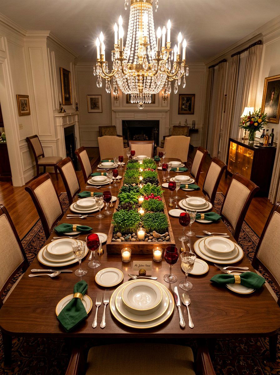 Tabletop Microgreen Centerpiece - 25 Spring Microgreen Decor Ideas