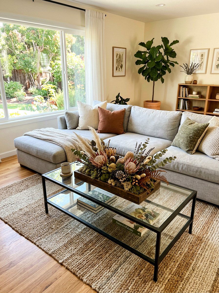 Tabletop dried centerpiece - 25 Spring Dried Flower Ideas