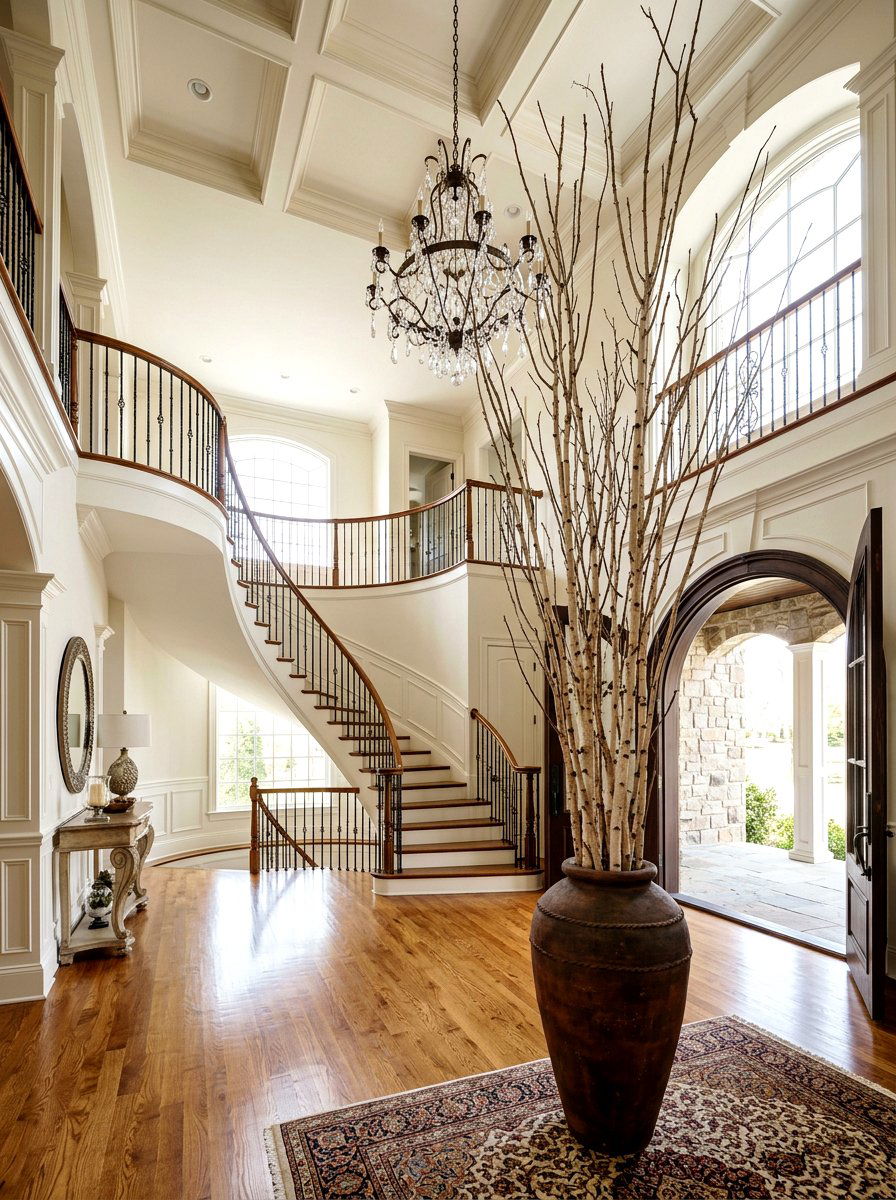 Tall Branch Entryway - 25 Spring Branch Arrangement Ideas