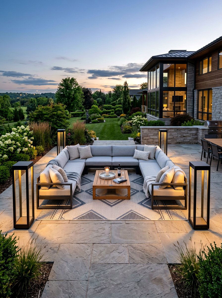 Tall Column Lantern - 25 Spring Garden Lantern Ideas