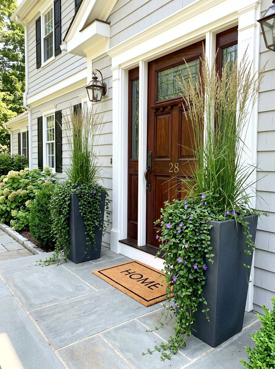Tall Front Porch Planter - 25 Spring Garden Planter Ideas