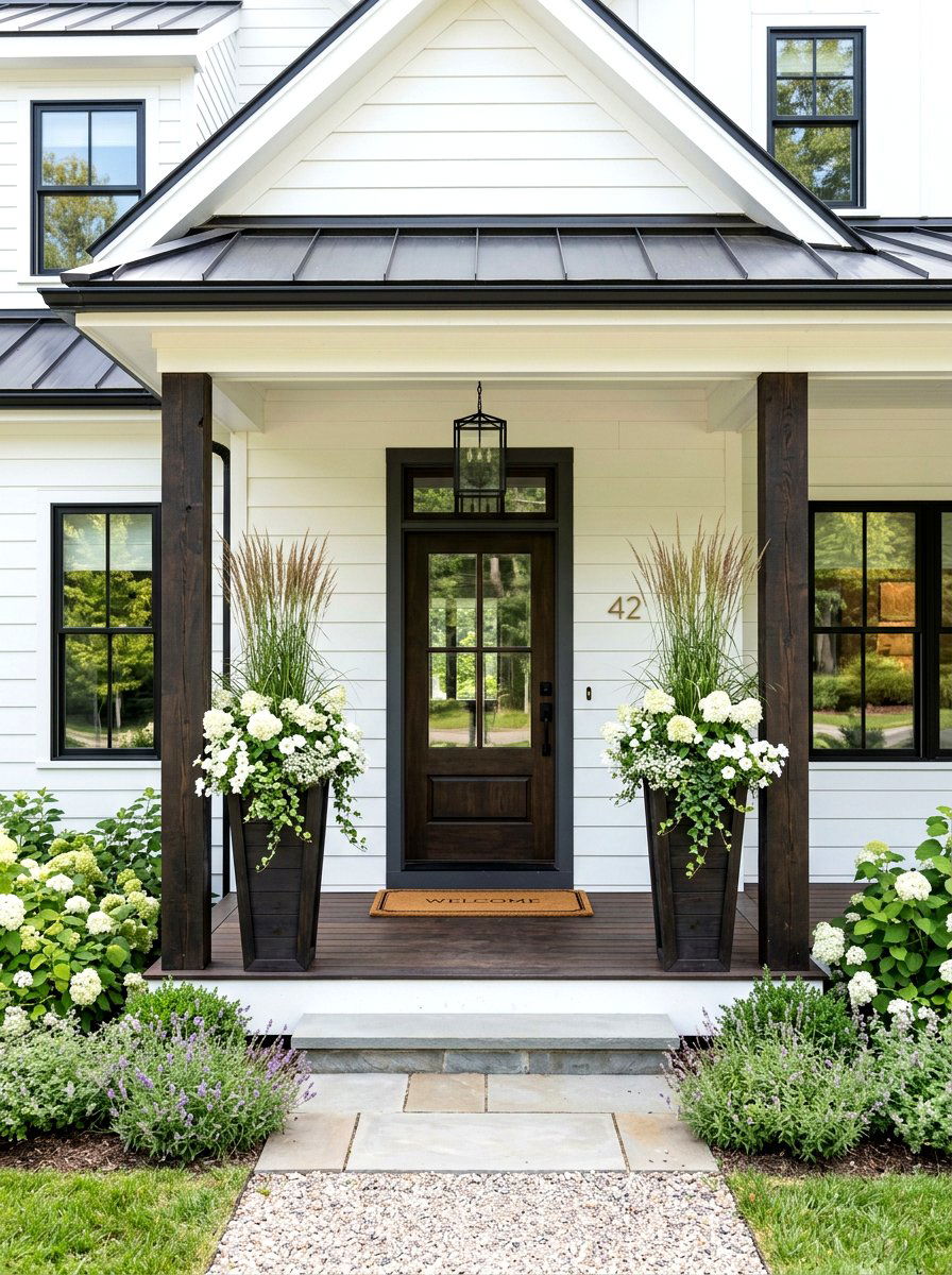 Tall Front Porch Planter - 25 Spring Wooden Planter Ideas