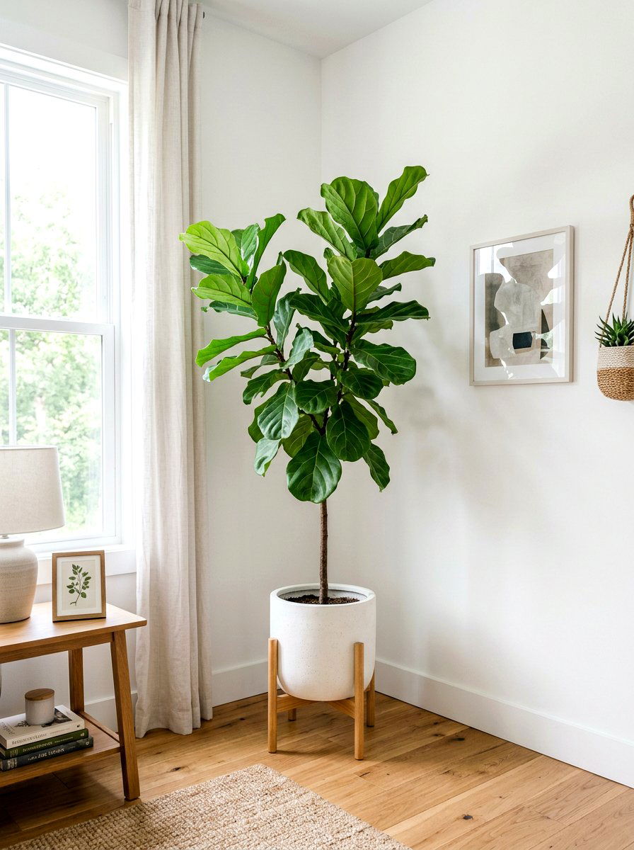Tall Indoor Potted Plant - 25 Spring Home Staging Ideas