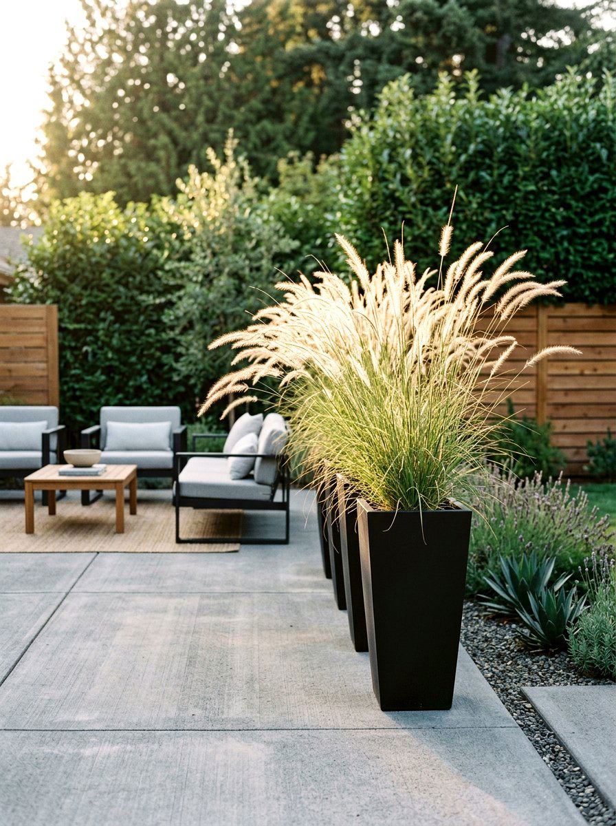 Tall Ornamental Grass Containers - 25 Spring Patio Planter Arrangement Ideas