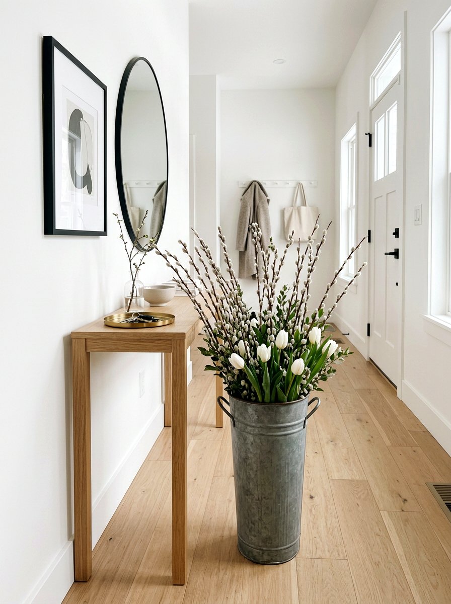 Tall Zinc Flower Bucket - 25 Spring Flower Bucket Ideas