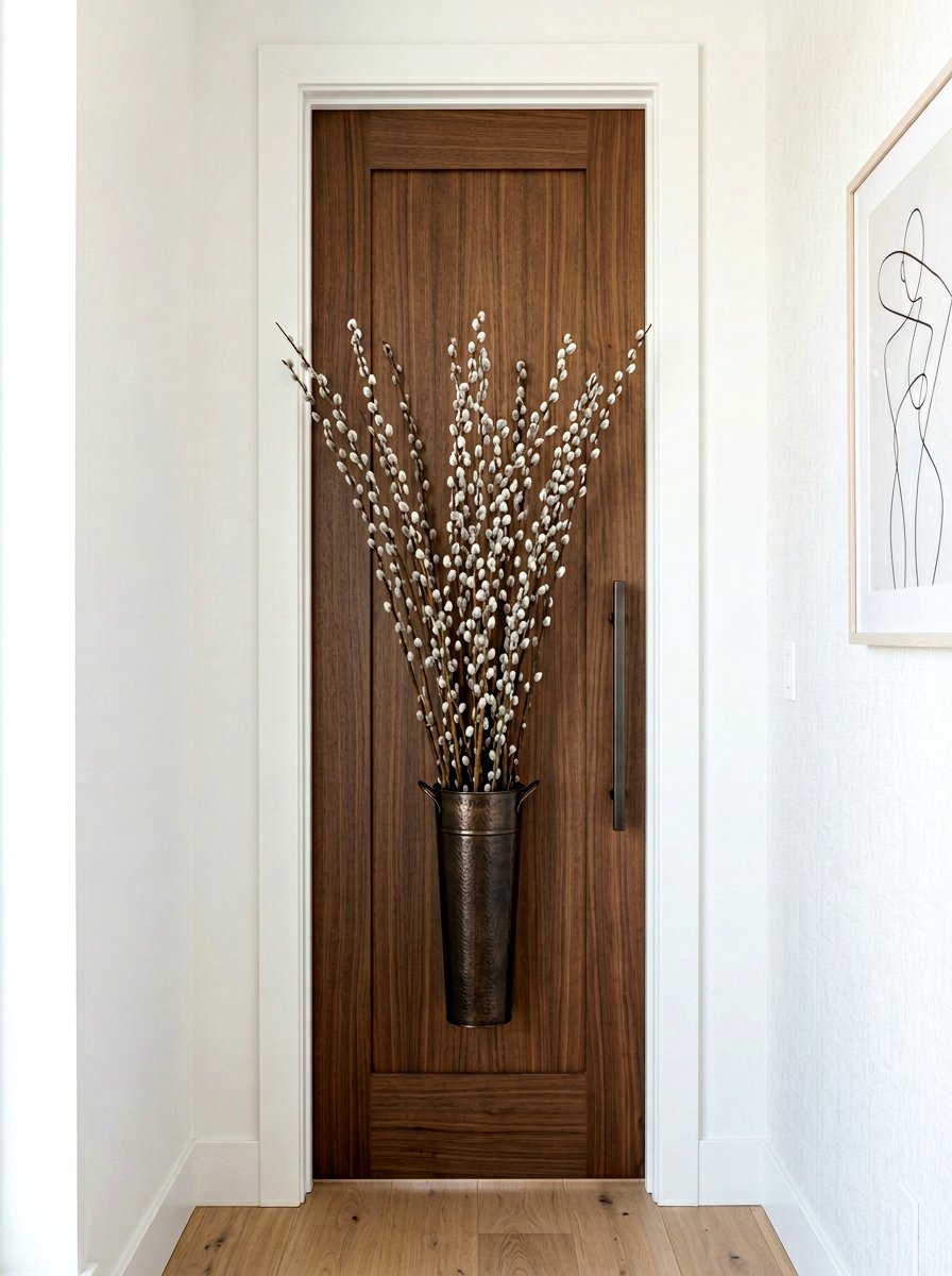 Tall skinny bucket for door - 25 Spring Flower Bucket Door Ideas