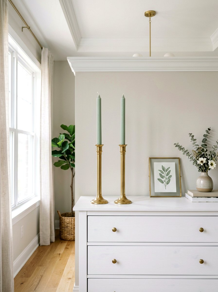 Taper Candle Holder - 25 Spring Dresser Top Decor Ideas