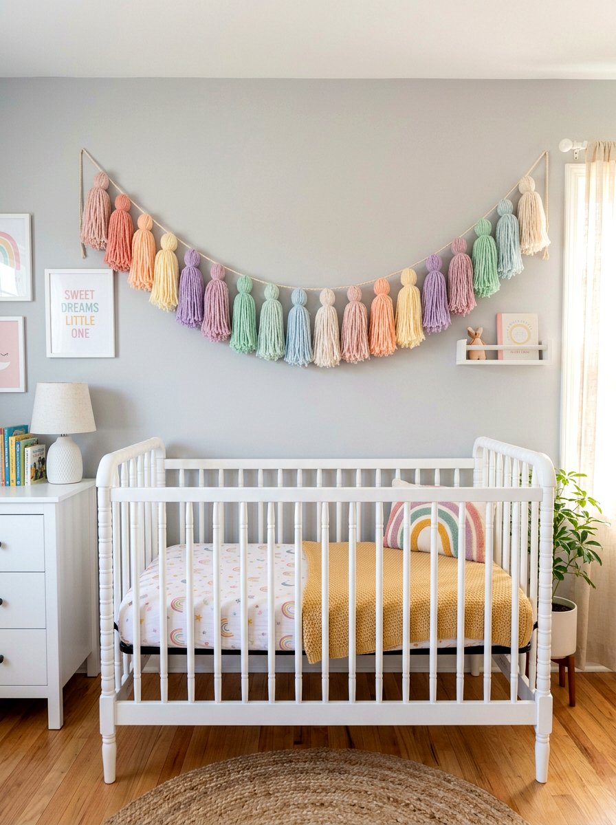 Tassel Crib Garland - 25 Spring Crib Decor Ideas